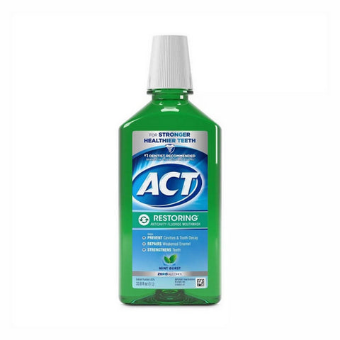 Restoring Anticavity Fluoride Mouthwash Mint Burst 33.8 Oz (Case Of 3) by Act