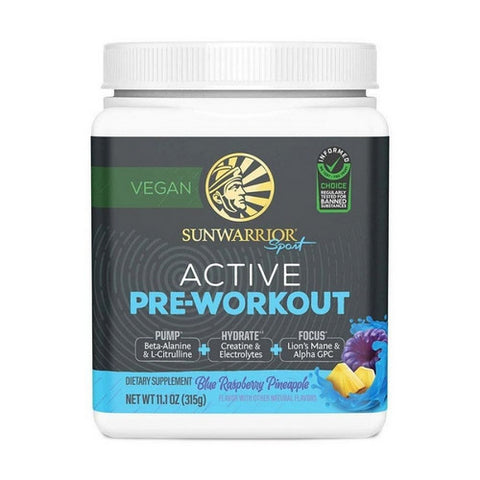Blue Raspberry Pineapple Active Pre-Workout 13.9 Oz by Sunwarrior