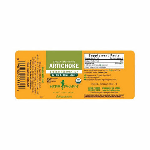 Herb Pharm, Artichoke, 1 Oz Herb Pharm