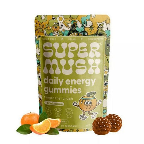 Daily Energy Mushroom Vegan Supplement 60 Gummies by SuperMush