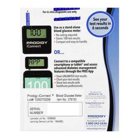 Prodigy, IConnect Blood Glucose Monitoring System, 1 Count