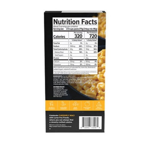 Lunar Fox Food, Cheddrly Mac Plant Based Mac And Cheese, 7.4 Oz