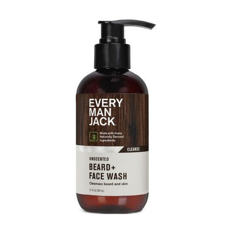 Every Man Jack, Beard And Face Wash Unscented, 6.7 Oz