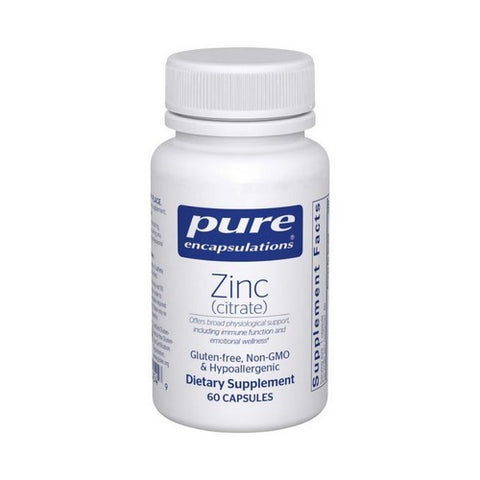 Zinc (Citrate) 60 Caps by Pure Encapsulations