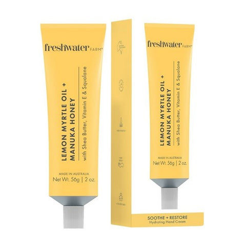 Hand Cream Soothing Lemon Myrtle Oil + Manuka Honey 2 Oz by Freshwater Farm
