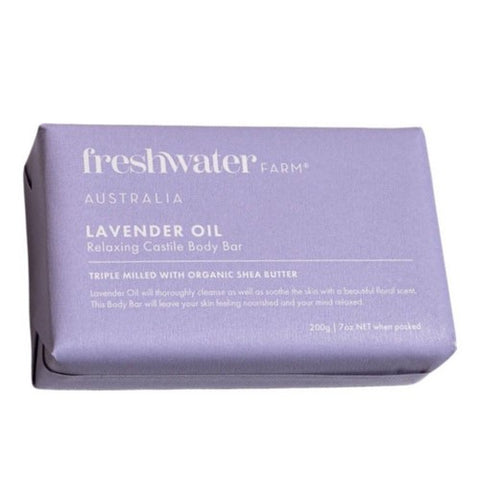 Castile Body Bar Lavender Oil 7 Oz by Freshwater Farm