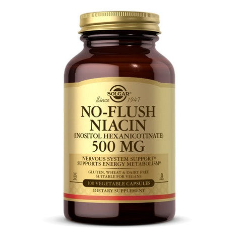 Solgar, No-Flush Niacin, 500 Mg, 100 Veg Caps Solgar