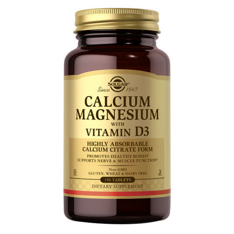 Calcium Magnesium with Vitamin D3 Tablets 150 Tabs by Solgar