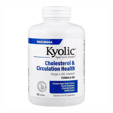 Aged Garlic Extract Omega 3 Cholesterol And Circulation 180 Softgels by Kyolic