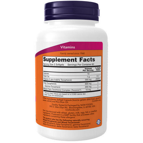 Now Foods, Advanced Gamma E Complex, 120 Softgels Now Foods