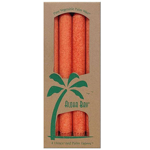 Aloha Bay, Candle  9 Inch Taper, Orange, 4 Pack Aloha Bay