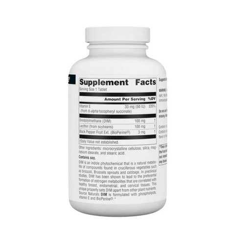 Source Naturals, Dim, 100 MG, 180 Tabs Source Naturals