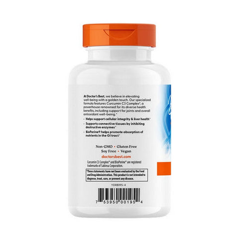 Doctors Best, High Absorption Curcumin, 1000 Mg, 120 Tablets
