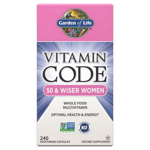 Garden of Life, Vitamin Code, 50 & Wiser Women's Formula 240 Caps Garden of Life