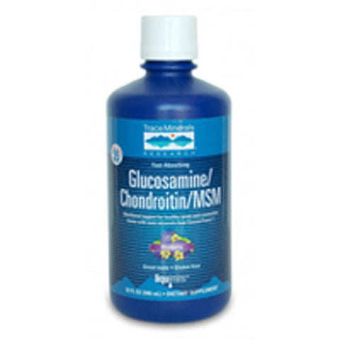 Trace Minerals, Glucosamine/Chondroitin/Msm Blueberry, 16 oz Trace Minerals