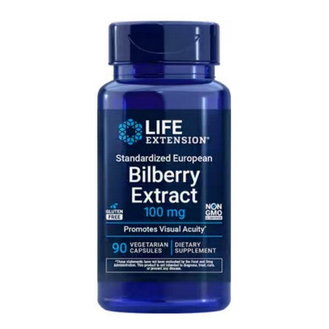 Life Extension, Standardized European Bilberry Extract, 100 Mg, 90 Veg Caps Life Extension