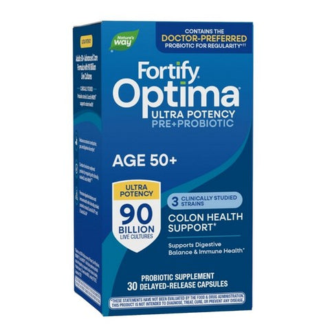Fortify Optima Age 50+ Advanced Care 90 Billion Probiotic 30 Caps by Nature's Way