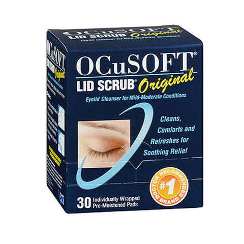 Ocusoft, Lid Scrub Original Eyelid Cleanser Pre-Moistened Pads, 30 Count Ocusoft