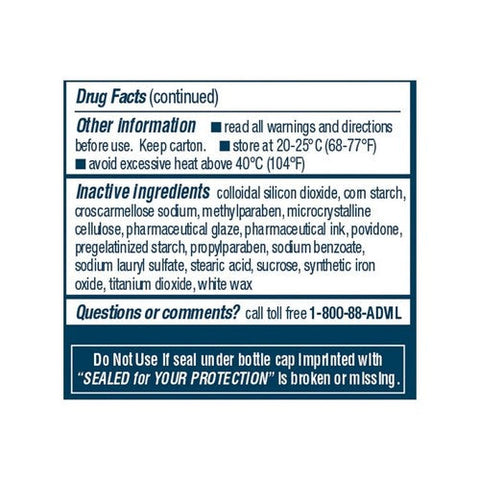 Advil, Ibuprofen Pain Reliever Fever Reducer Coated, 200 Mg, 24 Tabs Advil
