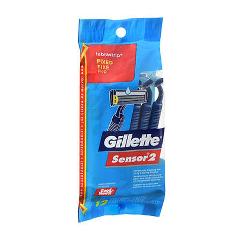 Gillette, Sensor2 Disposable Razors Fixed Lubrastrip, 12 Count Gillette